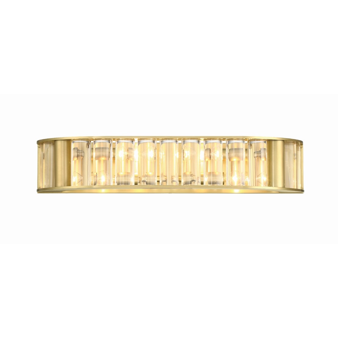 Libby Langdon for Crystorama Farris 4 Light Aged Brass Bathroom Vanity - 21.5"W x 4"H x 7"D