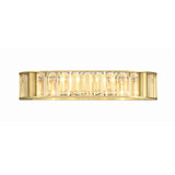 Libby Langdon for Crystorama Farris 4 Light Aged Brass Bathroom Vanity - 21.5"W x 4"H x 7"D