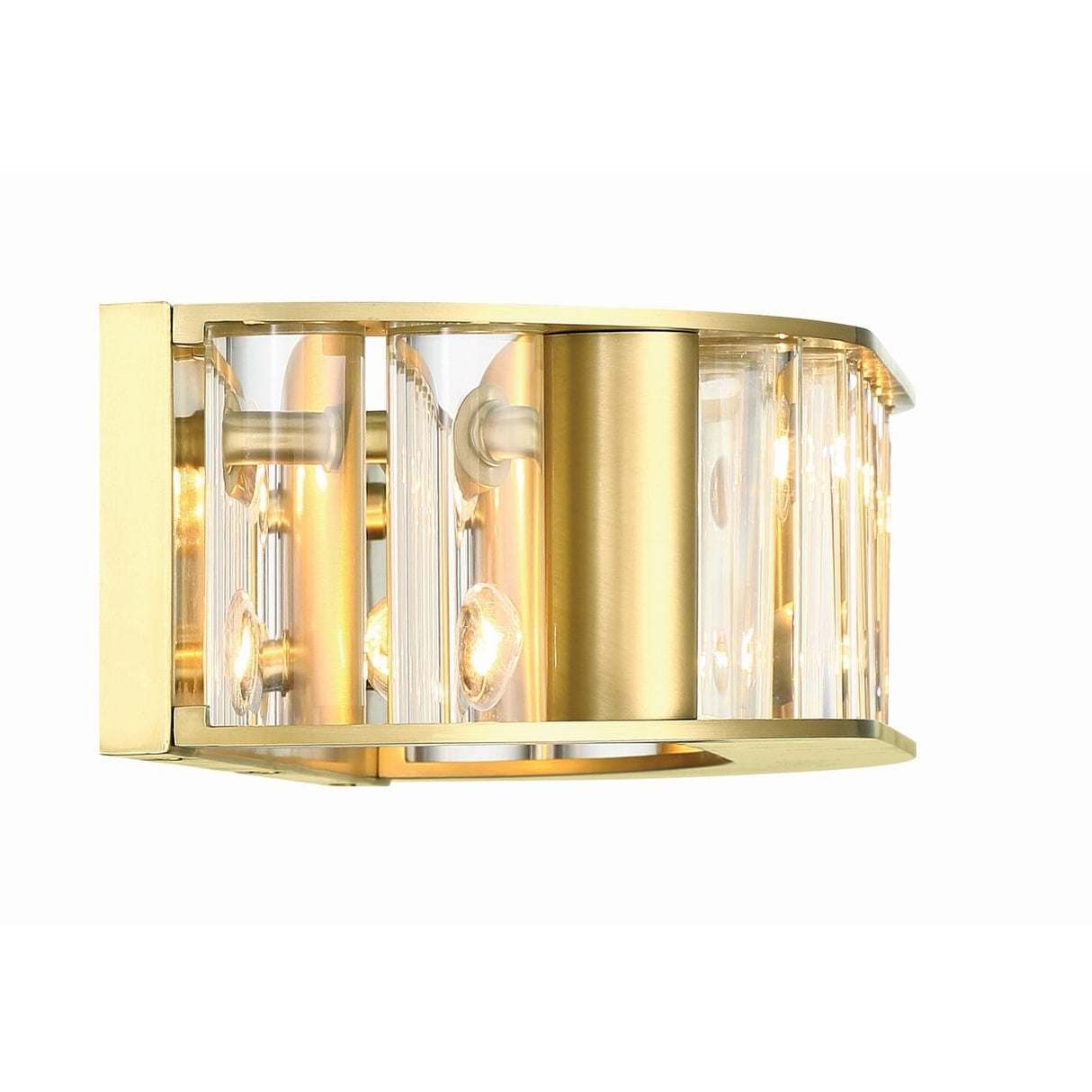 Libby Langdon for Crystorama Farris 4 Light Aged Brass Bathroom Vanity - 21.5"W x 4"H x 7"D