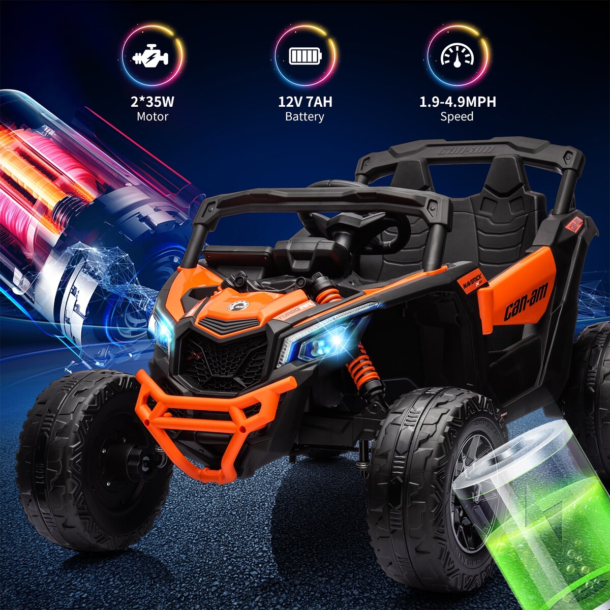 Licensed Can-Am Electric Off-Road UTV Car