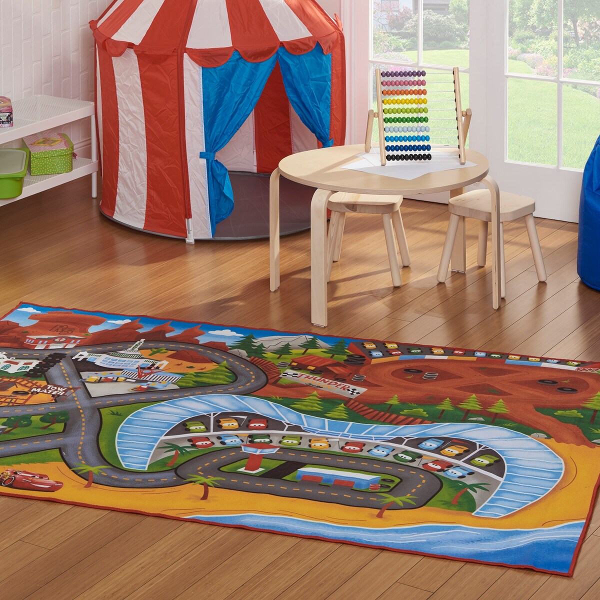 Licensed Disney Cars 3 Road Racer Youth Digital Printed Area Rug - 4' 6" x 6' 6"