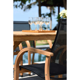 LifestyleGarden 7pc Teak & Aluminum Outdoor Patio Dining Set - 7 Piece