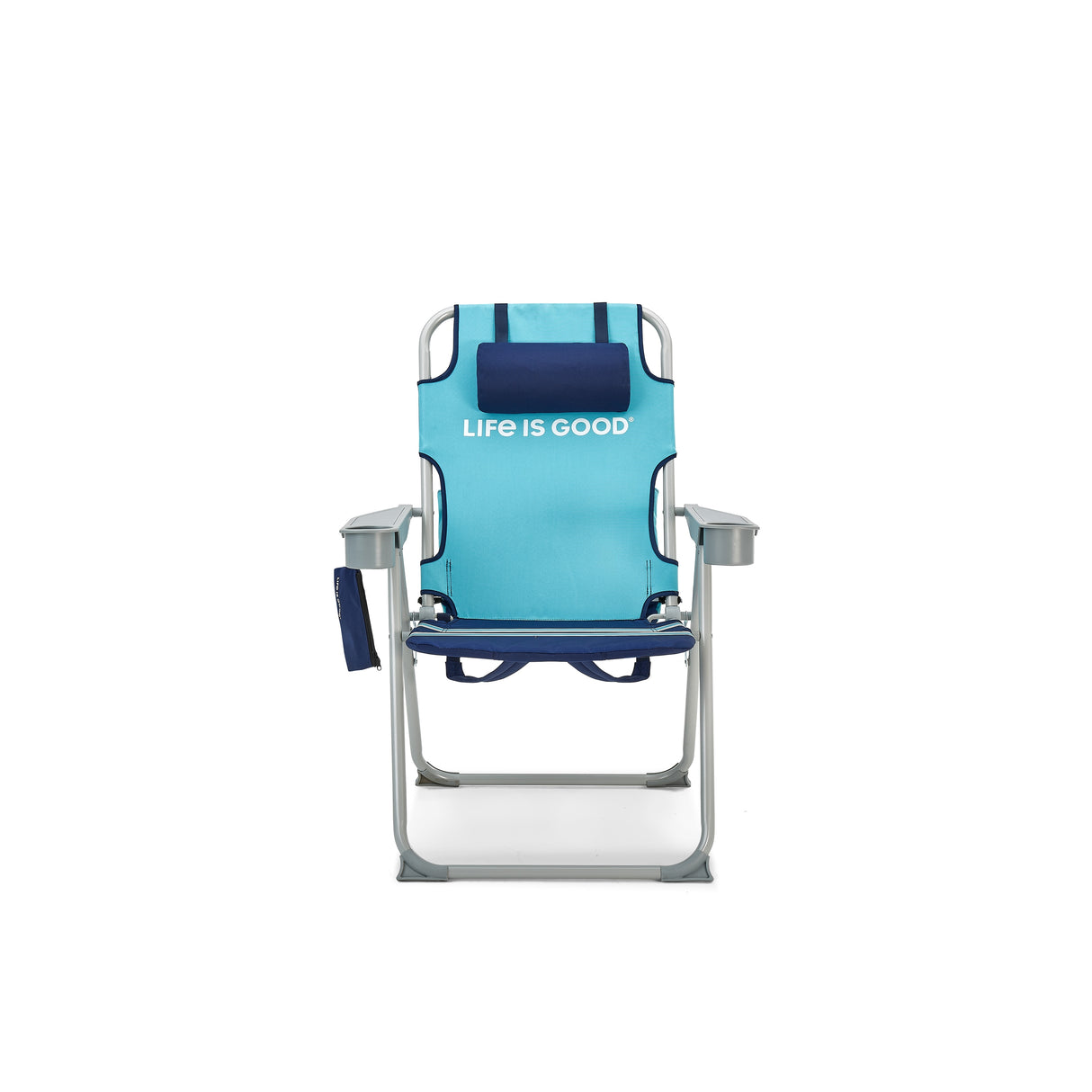 Life is Good Set of 2 Backpack Lawn Chairs with Silver Frame