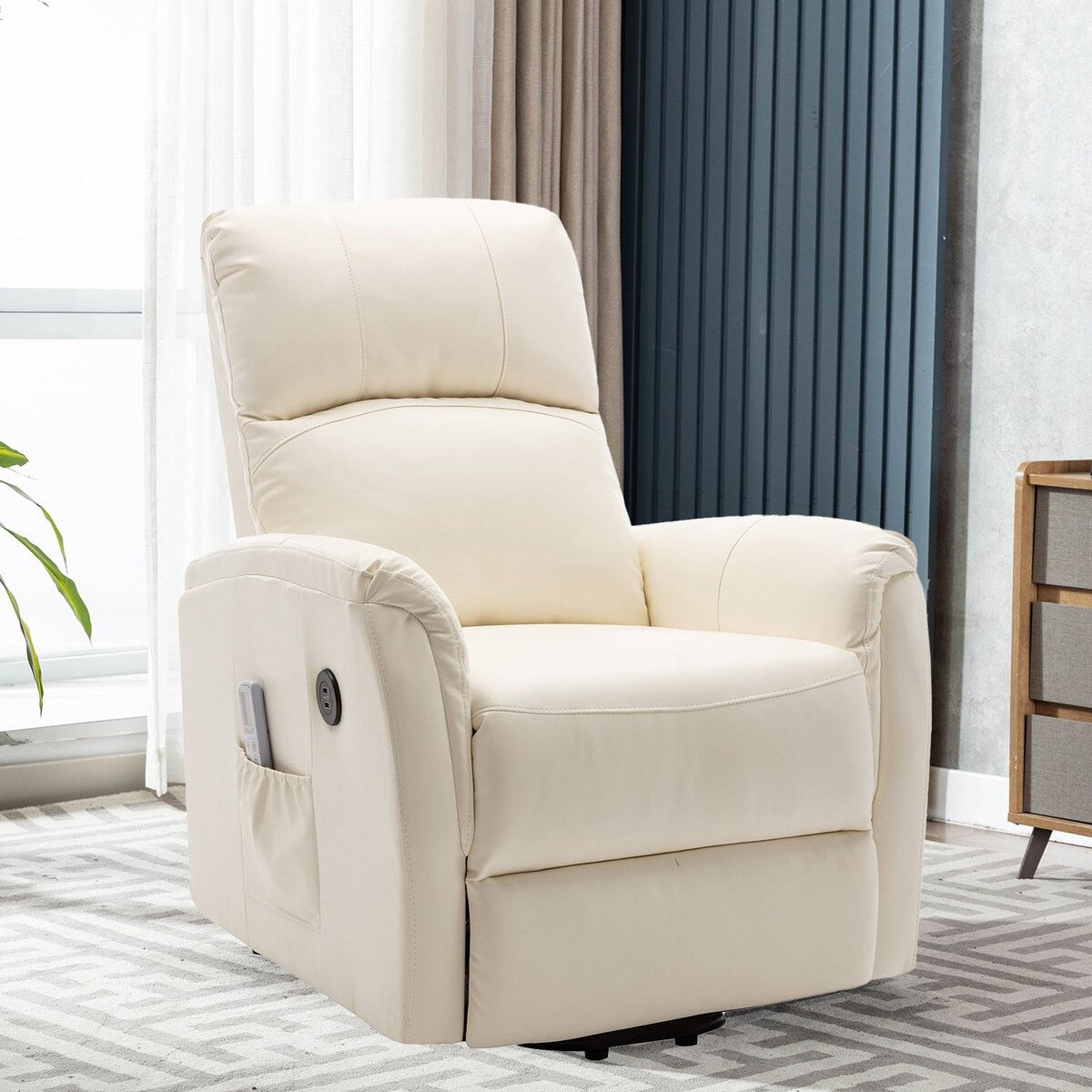 Lifesmart Power Lift Chair Recliner with Massage and Heat