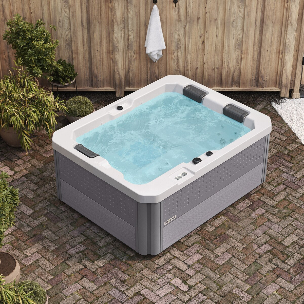 Lifesmart Willow 3-Person 32-Jet 115V Acrylic Plug and Play Spa with Lounge Seating
