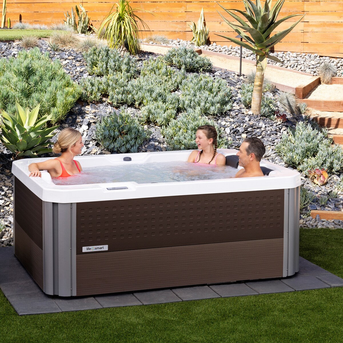 Lifesmart Willow 3-Person 32-Jet 115V Acrylic Plug and Play Spa with Lounge Seating