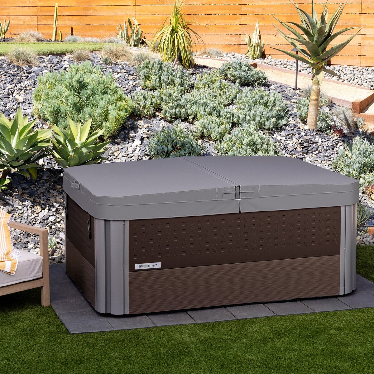 Lifesmart Willow 3-Person 32-Jet 115V Acrylic Plug and Play Spa with Lounge Seating