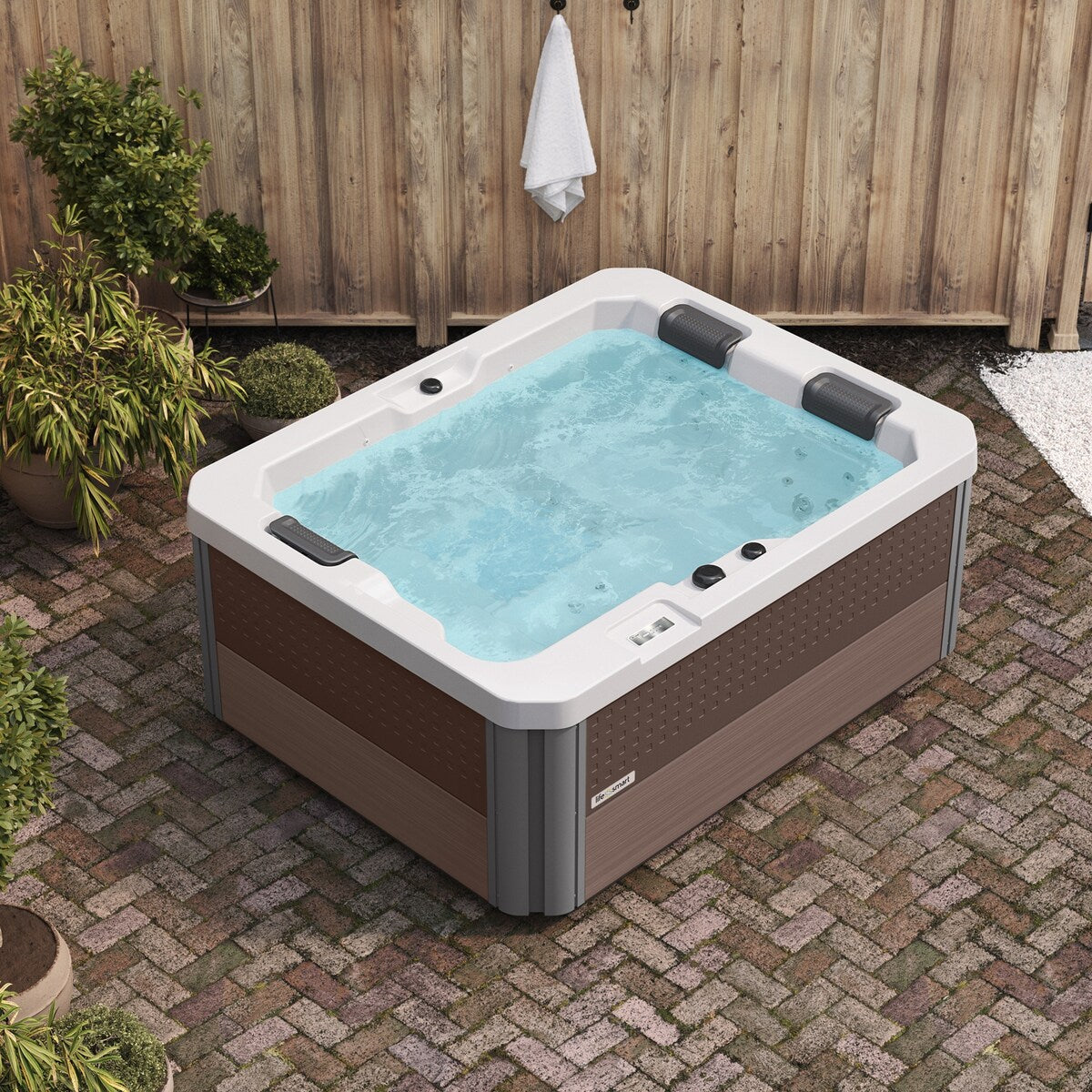 Lifesmart Willow 3-Person 32-Jet 115V Acrylic Plug and Play Spa with Lounge Seating