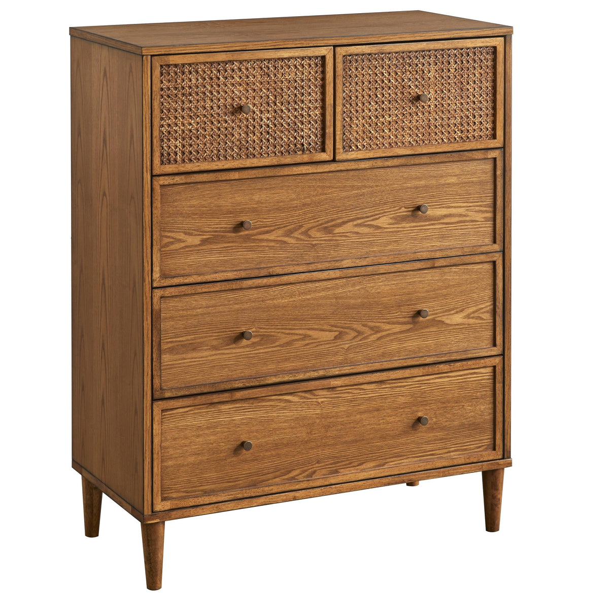 Lifestorey Maxwell 5-Drawer Chest with Natural Cane