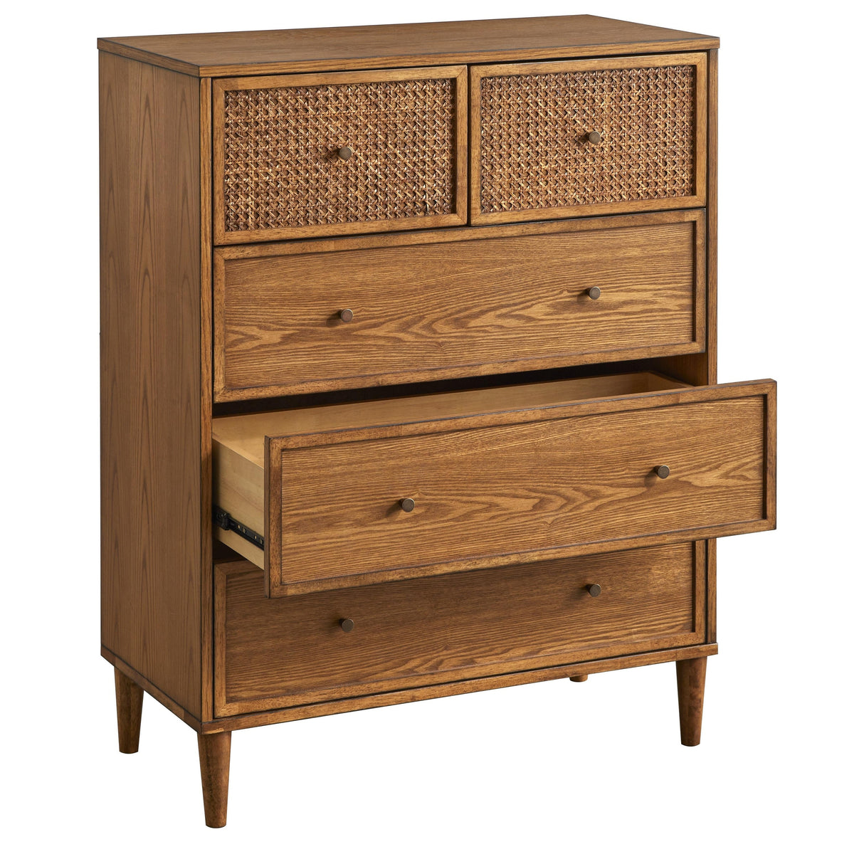 Lifestorey Maxwell 5-Drawer Chest with Natural Cane