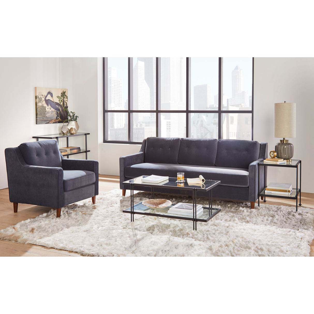Lifestorey Retro Loose Back Sofa