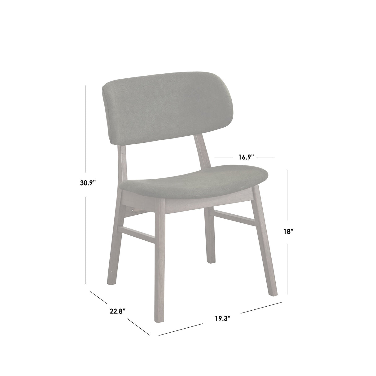 Lifestorey Rory Solid Wood Dining Chair (Set of 2)