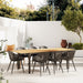 LifestyleGarden 9pc FSC Certified Wood Outdoor Patio Extendable Dining Set
