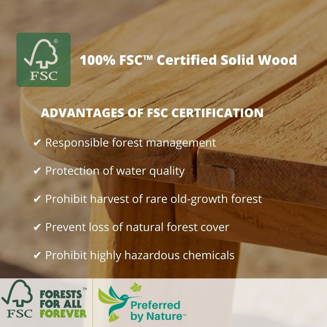 LifestyleGarden 9pc FSC Certified Wood Outdoor Patio Extendable Dining Set