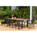 LifestyleGarden 9pc FSC Certified Wood Outdoor Patio Extendable Dining Set