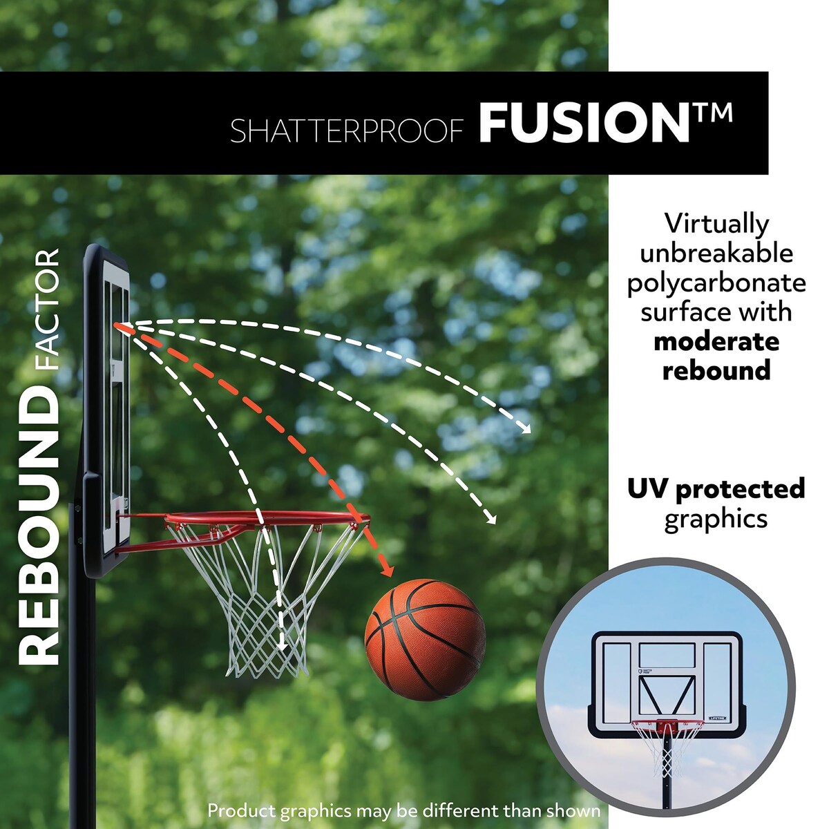Lifetime Adjustable Portable Basketball Hoop (44-Inch)