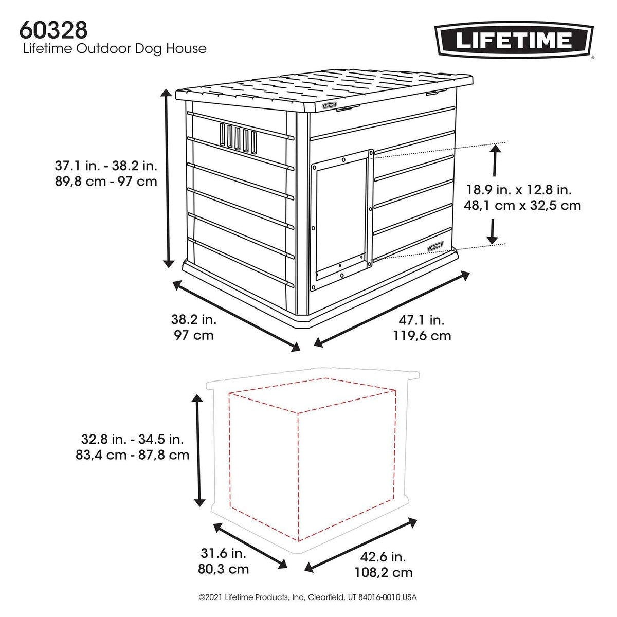 Lifetime Deluxe Dog House, Large