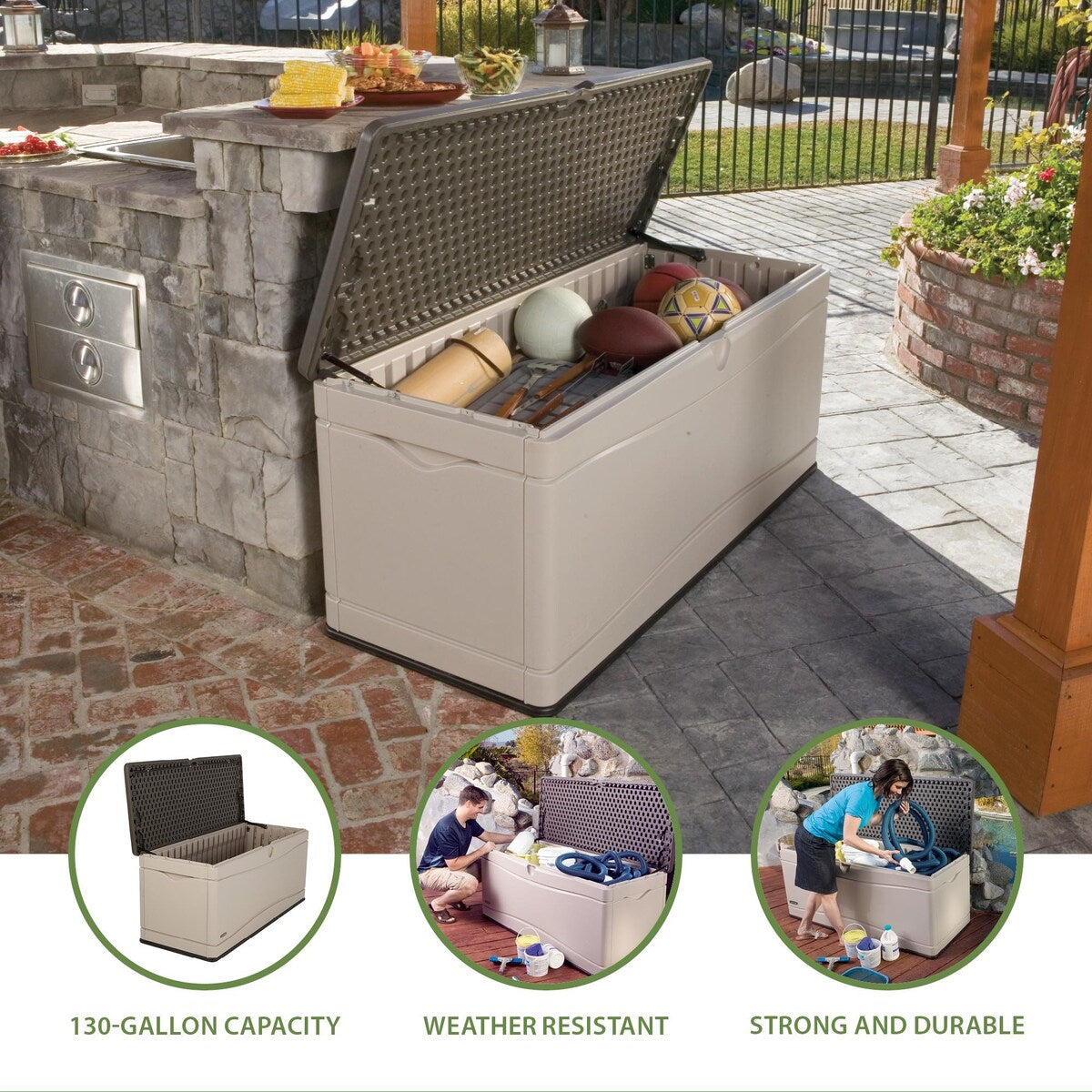 Lifetime Heavy-Duty Outdoor Storage Deck Box (130 Gallon)