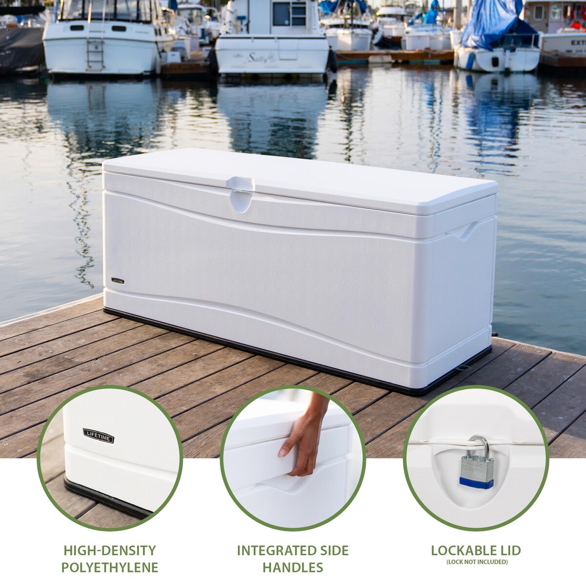 Lifetime Heavy-Duty Outdoor Storage Deck Box (130 Gallon)