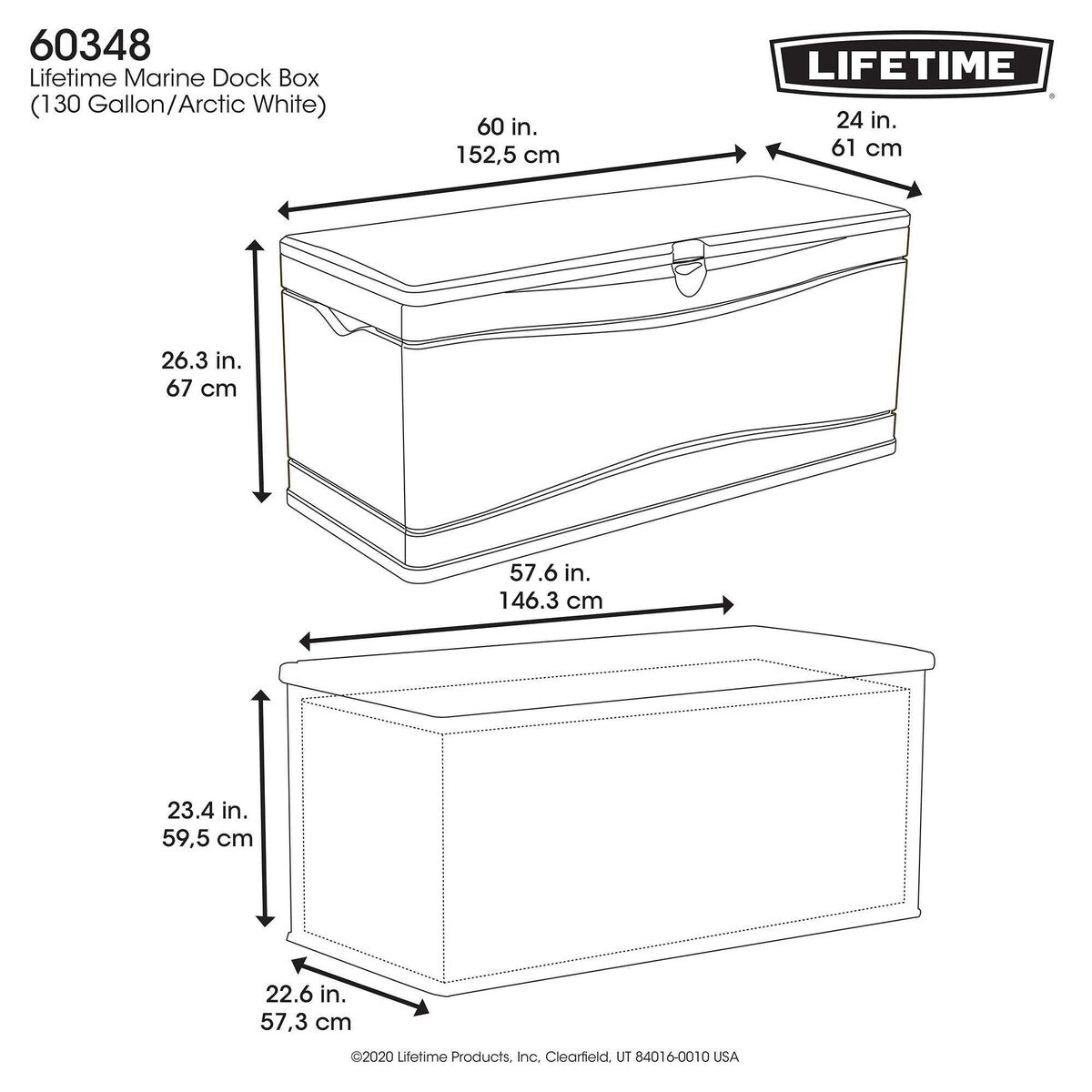 Lifetime Heavy-Duty Outdoor Storage Deck Box (130 Gallon)