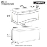 Lifetime Heavy-Duty Outdoor Storage Deck Box (130 Gallon)