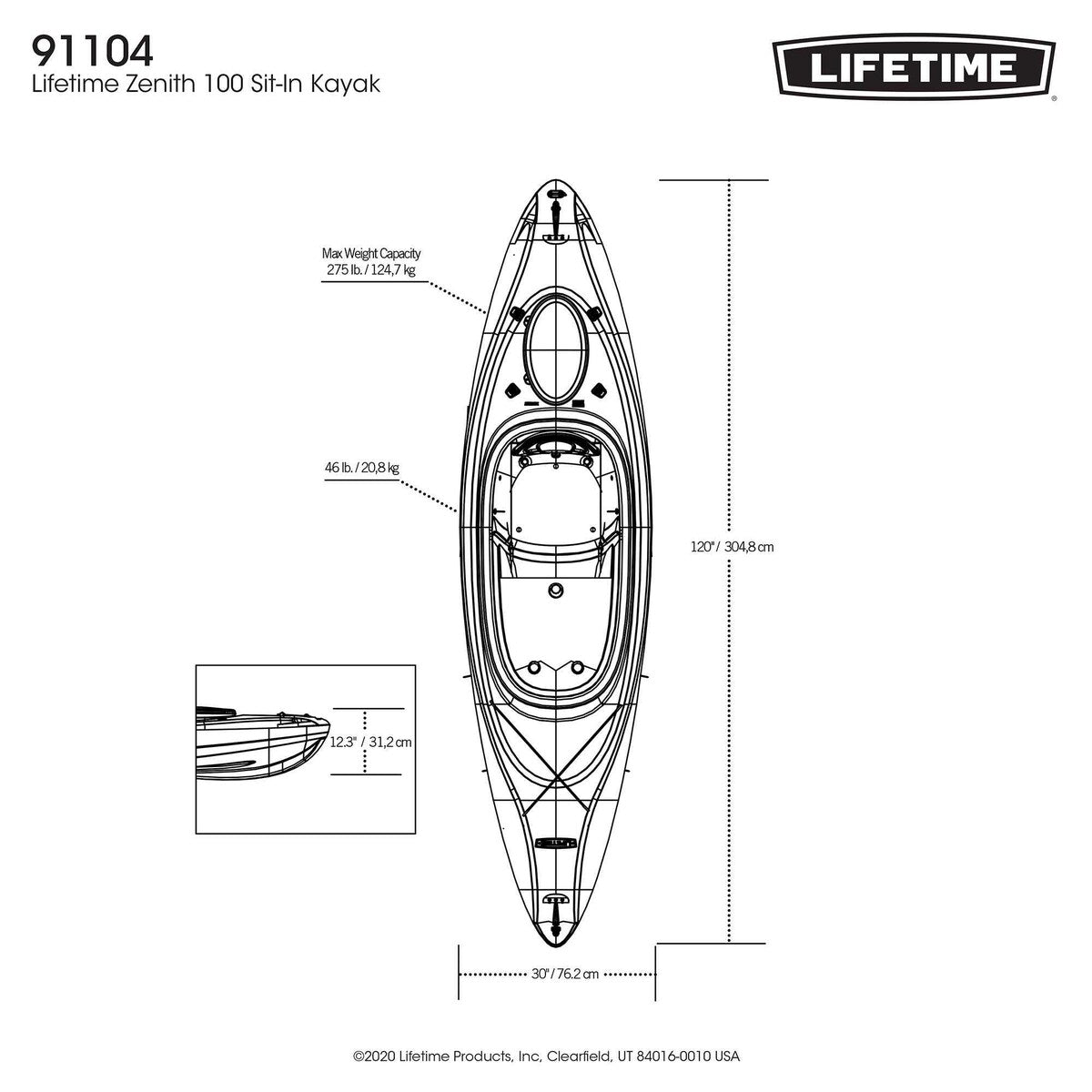 Lifetime Zenith 100 Sit-In Kayak