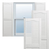 Lifetime, Std. Cathedral Top Ctr Mullion, Open Louver Shutters, (Pair)