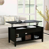 Lift Top Coffee Table Black Adjustable Lift Tabletop Pop-Up Coffee Table Tabletop