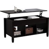 Lift Top Coffee Table Black Adjustable Lift Tabletop Pop-Up Coffee Table Tabletop
