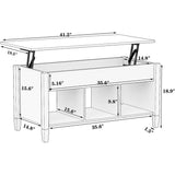 Lift Top Coffee Table Black Adjustable Lift Tabletop Pop-Up Coffee Table Tabletop