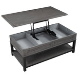 Lift Top Coffee Table with Inner Storage Space and Shelf