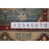 Light Blue Kazak Accent Rug Handmade Oriental Wool Carpet - 2'7" x 4'0"