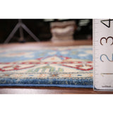 Light Blue Kazak Accent Rug Handmade Oriental Wool Carpet - 2'7" x 4'0"