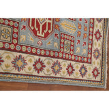 Light Blue Kazak Runner Rug Handmade Traditional Wool Carpet - 2'6" x 13'1"