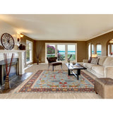 Light Blue Oushak Area Rug Handmade Oriental Wool Carpet - 8'9"x 12'0"