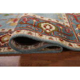 Light Blue Oushak Area Rug Handmade Oriental Wool Carpet - 8'9"x 12'0"