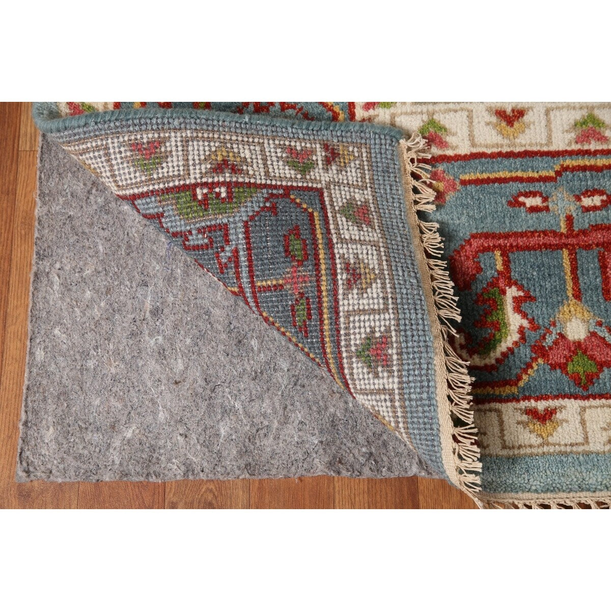 Light Blue Oushak Area Rug Handmade Oriental Wool Carpet - 8'9"x 12'0"