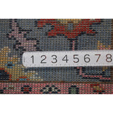 Light Blue Oushak Runner Rug Handmade Wool Carpet - 2'7"x 7'8"