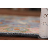 Light Blue Oushak Runner Rug Handmade Wool Carpet - 2'7"x 7'8"