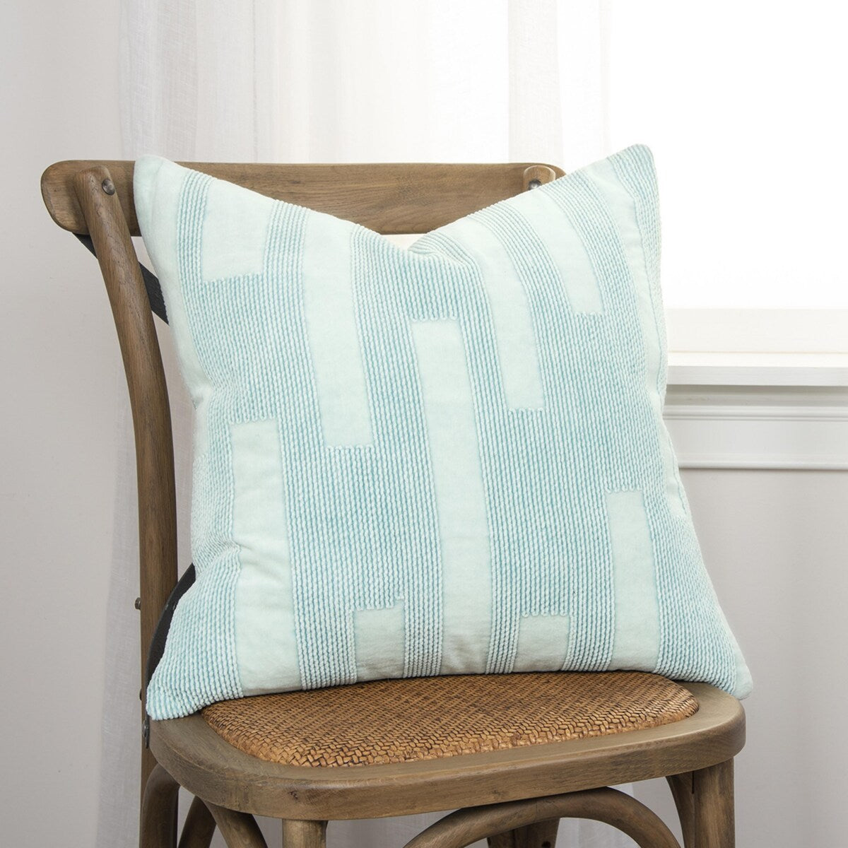 Light Blue Solid Movement Pillow Cover