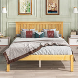 Light Brown Wood Grain Twin Bed