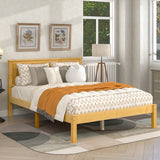 Light Brown Wood Grain Twin Bed