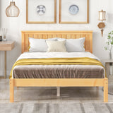 Light Brown Wood Grain Twin Bed