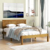 Light Brown Wood Grain Twin Bed
