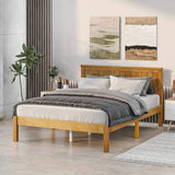 Light Brown Wood Grain Twin Bed