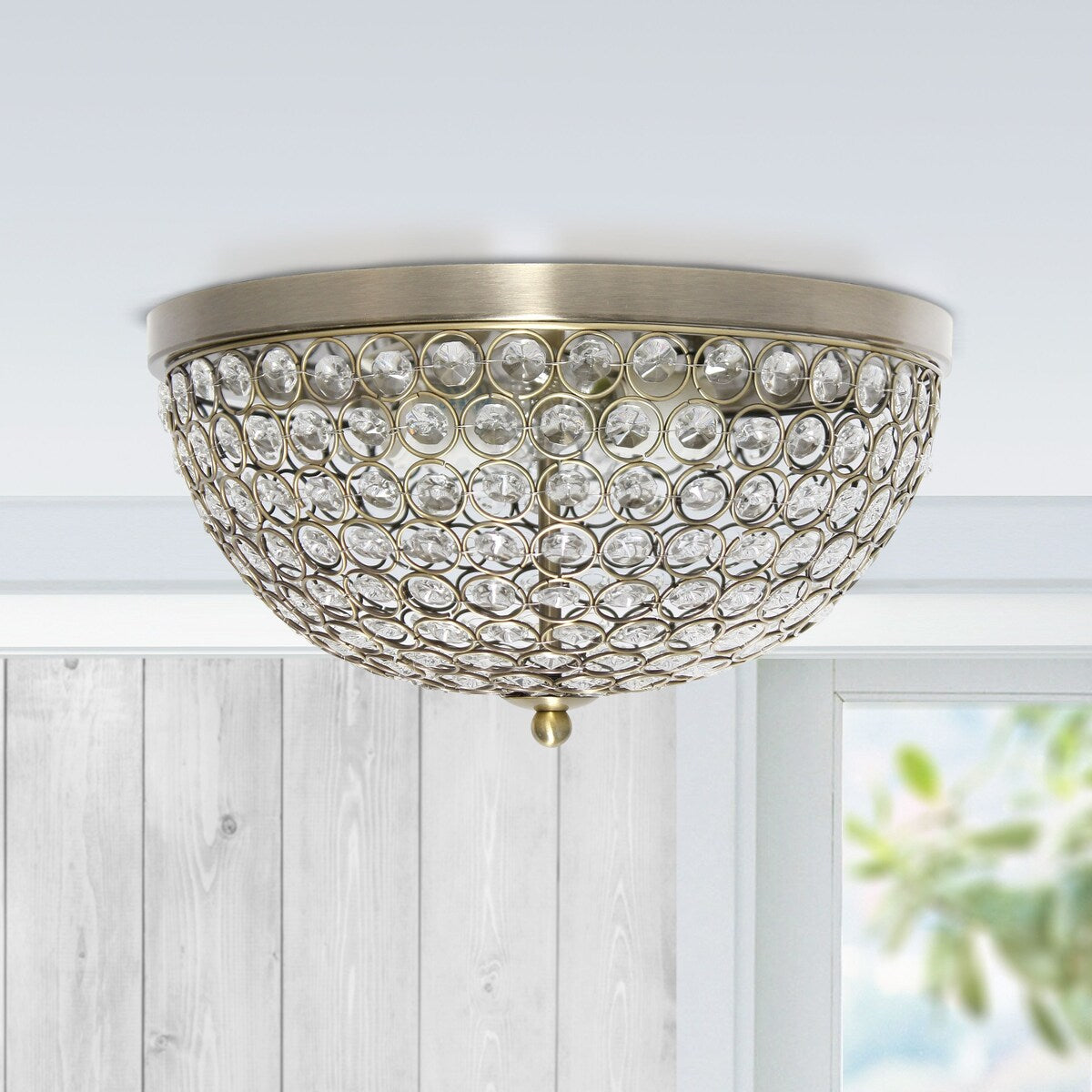 Light Elipse Crystal Flush Mount Ceiling Light