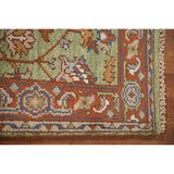 Light Green Oushak Foyer Rug Hand-Knotted Oriental Wool Carpet - 3'0" x 4'11"