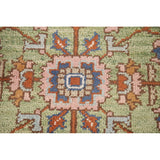 Light Green Oushak Foyer Rug Hand-Knotted Oriental Wool Carpet - 3'0" x 4'11"