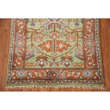Light Green Oushak Foyer Rug Hand-Knotted Oriental Wool Carpet - 3'0" x 4'11"