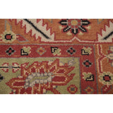 Light Green Oushak Oriental Area Rug Wool Carpet - 7'5"x 9'4"